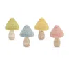Melrose International Felt Wood Mushroom Decor (set Of 24) - Multi