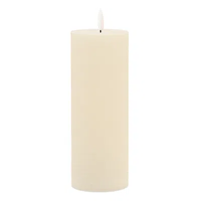 Melrose International Fia Wick Ivory Pillar Candle (set Of 2) - Beige