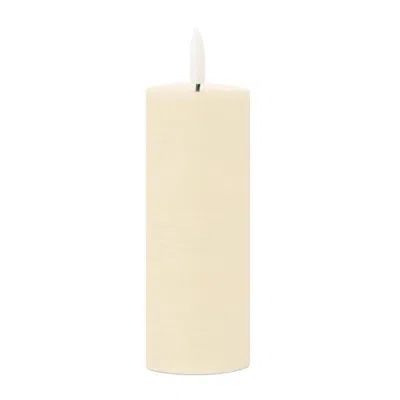 Melrose International Fia Wick Ivory Pillar Candle (set Of 4) - Beige
