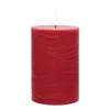 Melrose International Fia Wick Red Pillar Candle (set Of 2) - Red