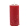 Melrose International Fia Wick Red Pillar Candle (set Of 2) - Red