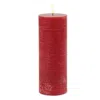 Melrose International Fia Wick Red Pillar Candle (set Of 2) - Red