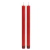 Melrose International Fia Wick Red Taper Candle (set Of 2) - Red
