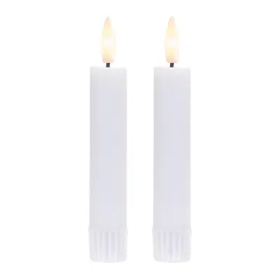 Melrose International Fia Wick White Mini Taper Candle (set Of 4) - White
