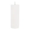 Melrose International Fia Wick White Pillar Candle (set Of 2) - White