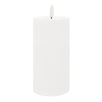 Melrose International Fia Wick White Pillar Candle (set Of 2) - White
