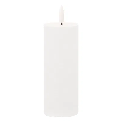 Melrose International Fia Wick White Pillar Candle (set Of 4) - White