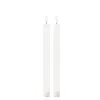 Melrose International Fia Wick White Taper Candle (set Of 2) - White In White