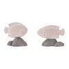 Melrose International Fish On Rock Decor (set Of 4) - Beige, Gray