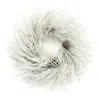 Melrose International Flocked Long Needle Pine Wreath 28"d - White, Green