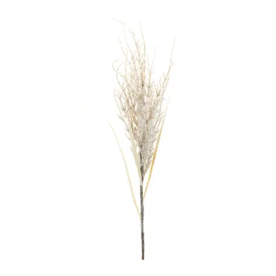 Melrose International Flocked Twig Branch (set Of 6) - Beige