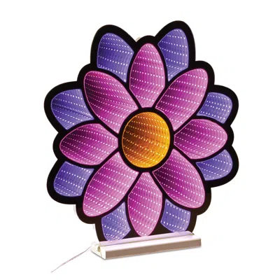 Melrose International Flower Ekkolight 16.5"h - Purple, Pink, Yellow