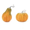 Melrose International Foam Pumpkin And Gourd Decor (set Of 2) - Orange, Green