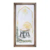 Melrose International Framed Christmas Manger Print 23.5"h - White, Yellow