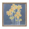 Melrose International Framed Floral Print 14.5"sq - Yellow, Blue, White