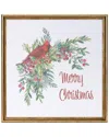 Melrose International Framed Merry Christmas Cardinal Print In Red