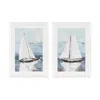 Melrose International Framed Sail Boat Print (set Of 2) - Blue, White