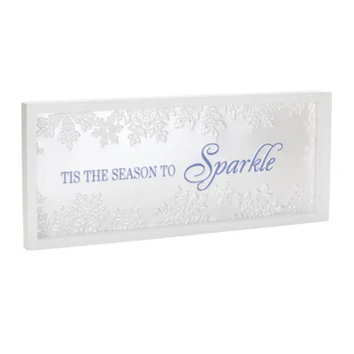 Melrose International Framed Tis The Season Frame 20"l - White, Blue