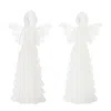 Melrose International Frosted Angel Figurine (set Of 4) - White