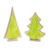Melrose International Frosted Cookie Pine Tree (set Of 2) - Green