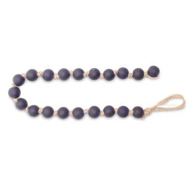 Melrose International Frosted Glass Bead Garland (set Of 2) - Blue