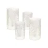 Melrose International Frosted Votive Candle Holder With Snowy Forest (set Of 4) - Clear