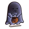 Melrose International Ghost W/candy Bucket Ekkolight 16"h - White, Orange, Black