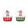 Melrose International Gingerbread Snowman Snow Globe (set Of 2) - Green, Red, White