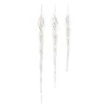 Melrose International Glass Icicle Ornament (set Of 18) - Clear