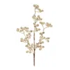 Melrose International Glittered Champagne Berry Spray (set Of 6) - Silver