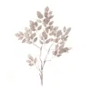 Melrose International Glittered Leaf Spray (set Of 6) - Silver