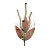 Melrose International Glittered Pine And Sleigh Bell Spray (set Of 6) - Red, Green