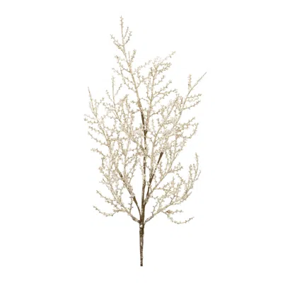 Melrose International Glittered Pine Spray (set Of 6) - Clear, Gray