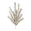 Melrose International Glittered Pine Spray (set Of 6) - Silver