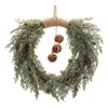 Melrose International Glittered Pine With Sleigh Bell Wreath 22"d - Green, Brown