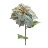 Melrose International Glittered Poinsettia Flower Stem (set Of 6) - Green, Gold