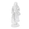 Melrose International Glittered Santa Figurine (set Of 2) - White