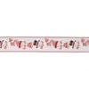 Melrose International Glittered Snowman Wired Ribbon (set Of 2) - White, Red