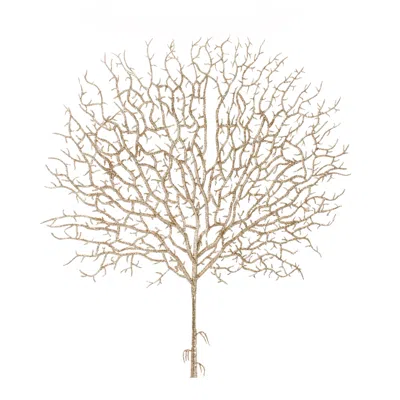 Melrose International Glittered Twig Spray (set Of 6) - Gold