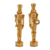 Melrose International Gold Holiday Nutcracker Statue (set Of 2) - Gold In Gold