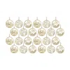 Melrose International Gold Metal Cut Out Rustic Tree Ornaments (set Of 24) - Gold