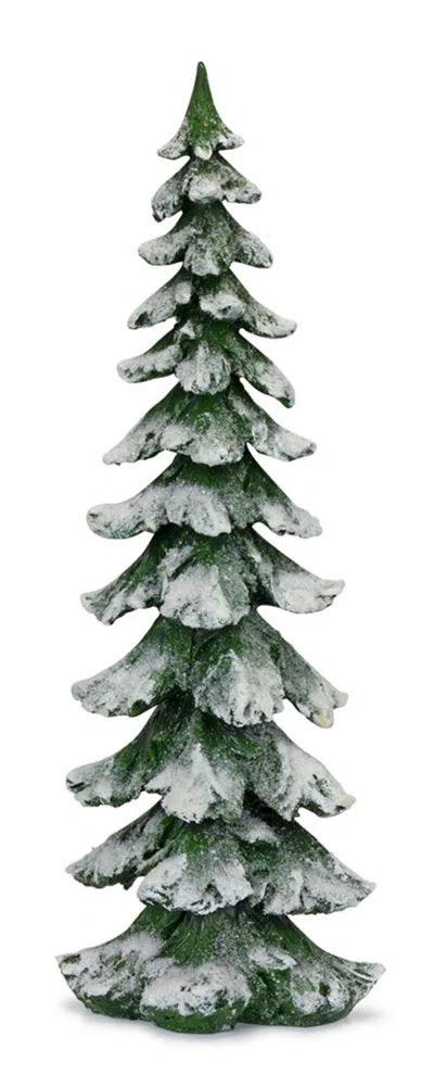 Melrose International Green Flocked Pine Tree 26"h - Green, White