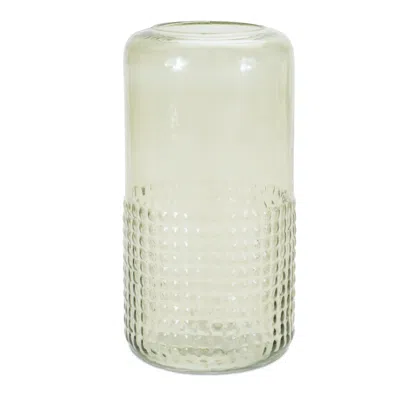Melrose International Green Textured Glass Candle Holder Vase 9.5"h - Green