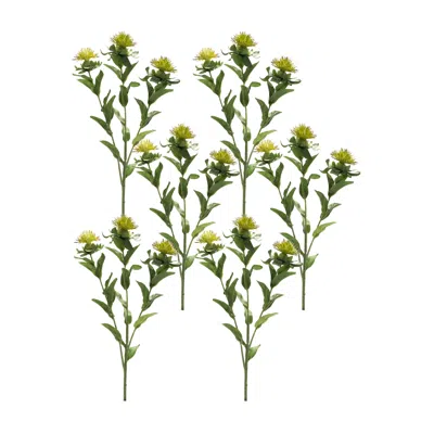 Melrose International Green Thistle Floral Spray (set Of 6) - Green