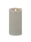 Melrose International Grey Simplux Led Designer Wax Candle With Remote - Grey In Gray