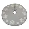 Melrose International Grey Woven Snowflake Tree Skirt 48"d - Grey