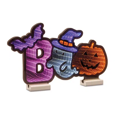 Melrose International Halloween Boo Ekkolight 17"l - Purple, Orange, Black