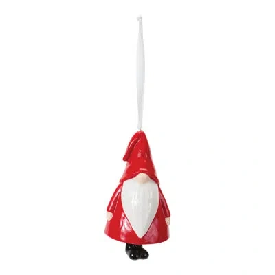 Melrose International Hanging Figurine Ornament In White;red