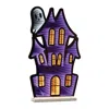 Melrose International Haunted House W/ghost Ekkolight 23.5"h - Purple, Black, Orange