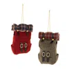 Melrose International Hiking Backpack Ornament (set Of 12) - Red, Green, Brown
